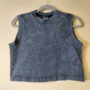 Women's Nike Worn-In Neon Crop Shirt Athleisur Gym Yoga‎ Retro Saved By The Bell